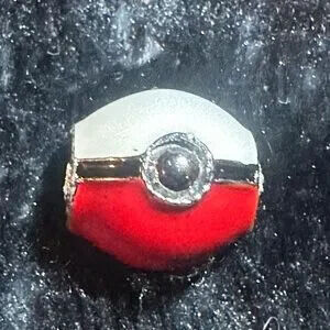 Pokemon Pokeball Fully Enameled Charm For Charm Bracelet